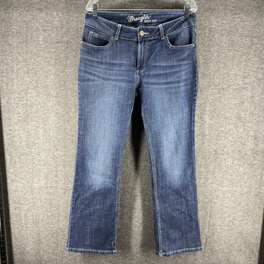 Wrangler Boot Cut Jeans Junior Womens 11 X 30 Dark Wash Stretch 1009MWZDO
